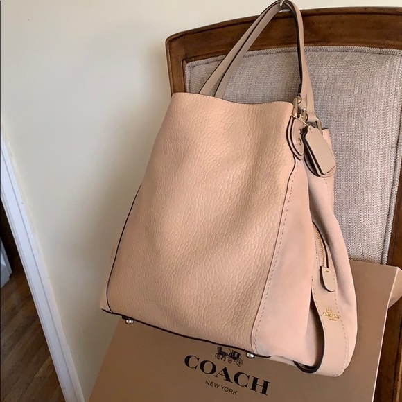 coach beechwood leather edie bolsa